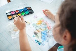 Painting with watercolours, Pre-K – Kindergarten